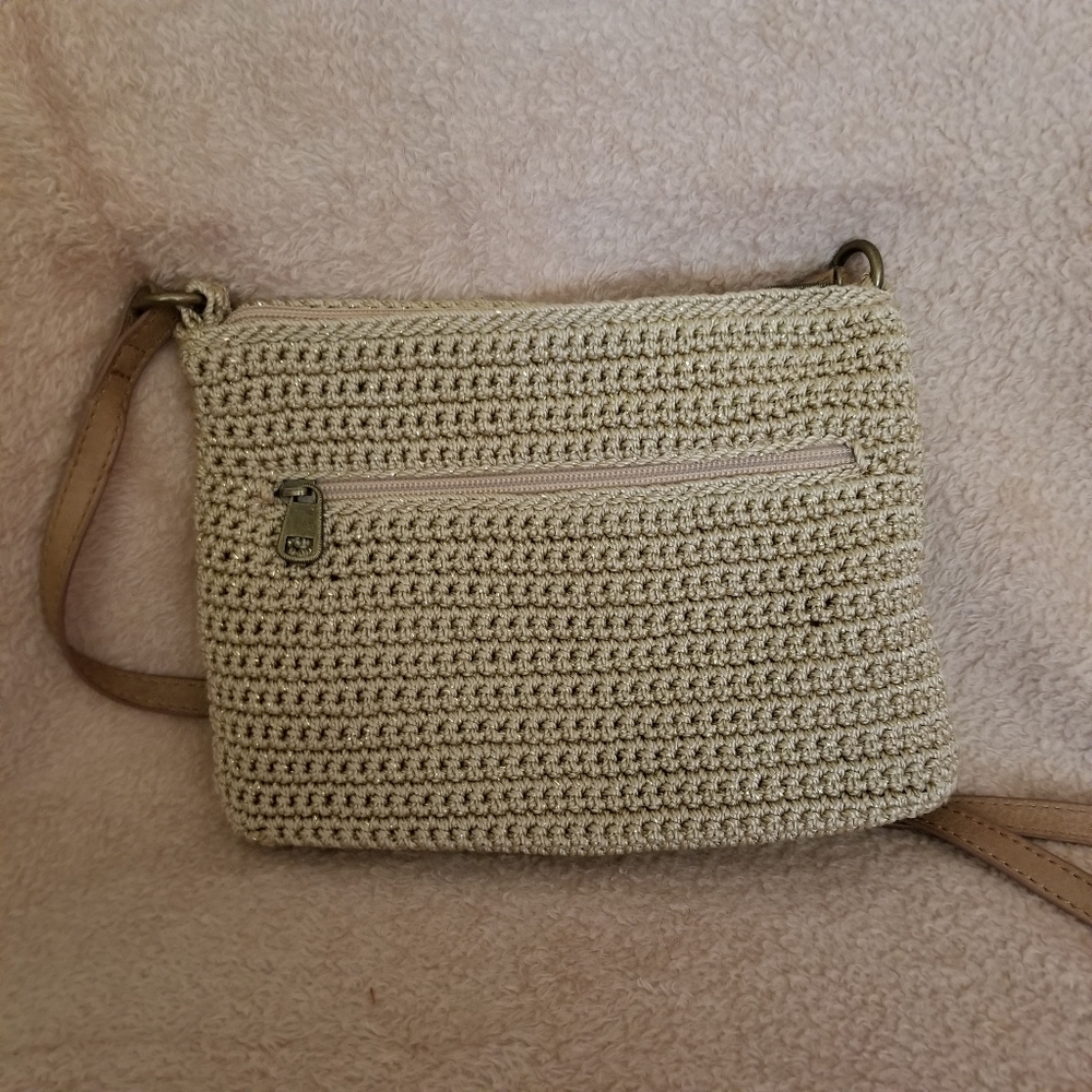 The Sak Reseda Mini Crochet Crossbody Bag | Bamboo Sparkle Malia Weave - Picture 5 of 12